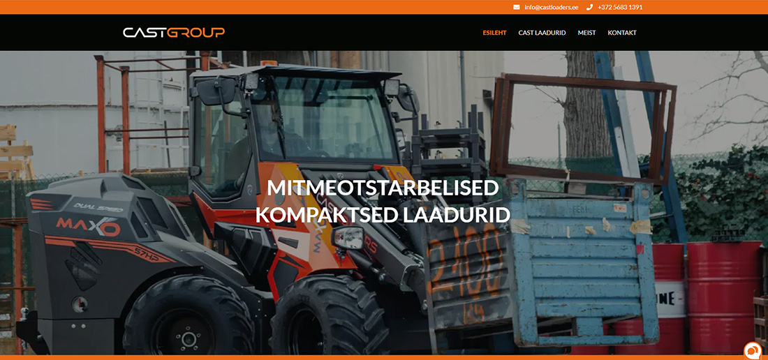 Startsida 25 Castloaders hemsida